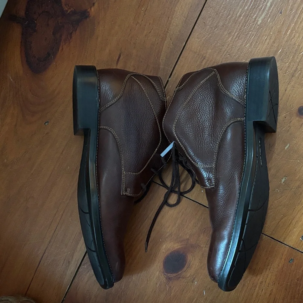 Alfani Dark Brown Chukka Soft Leather Boots Sz 10.5